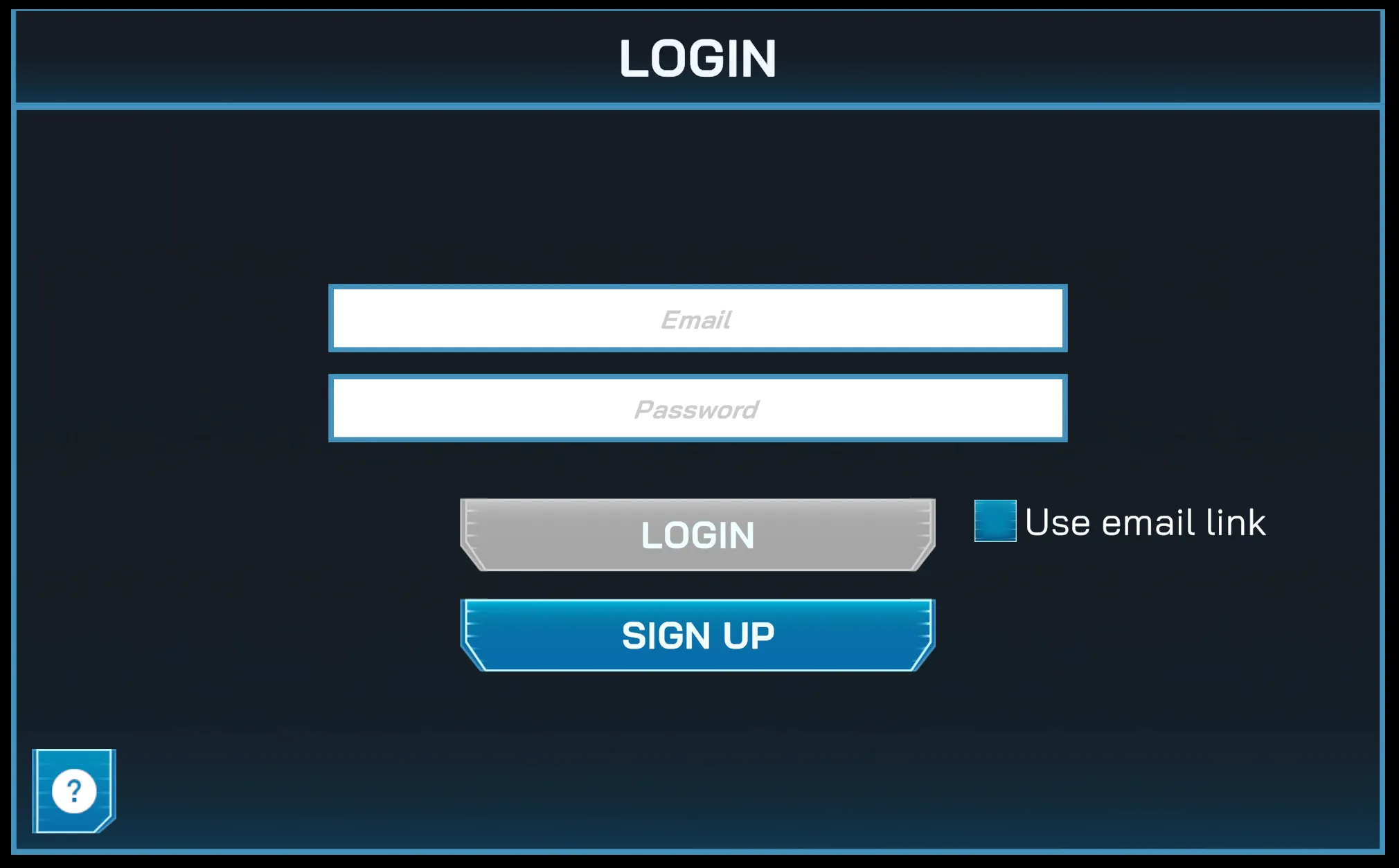 Manager app Login screen with email and password fields